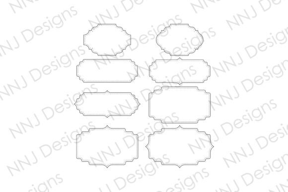 8 Vintage Decorative Frames SVG: Graphics & Illustrations for Editorial Polish