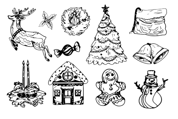 About Christmas Decorative Elements Set: Graphics & Illustrations