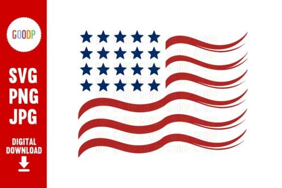 American Flag Patriotic Star SVG: Graphics & Illustrations