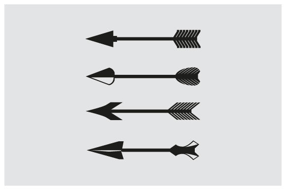 Decorative Arrows and Feathers Graphics