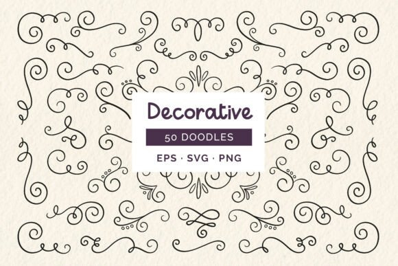 Decorative Doodles: Vintage Graphics & Illustrations for Real Projects