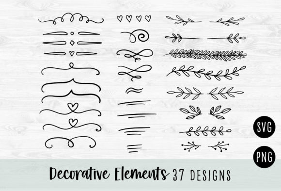 Decorative Elements and Branches SVG: Graphics & Illustrations