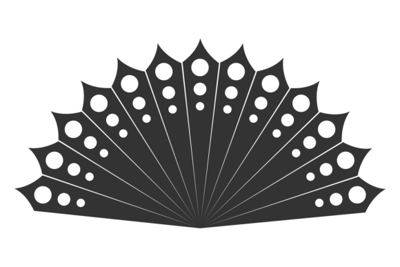 Decorative Fan Icon Graphics for Etsy and Digital Selling