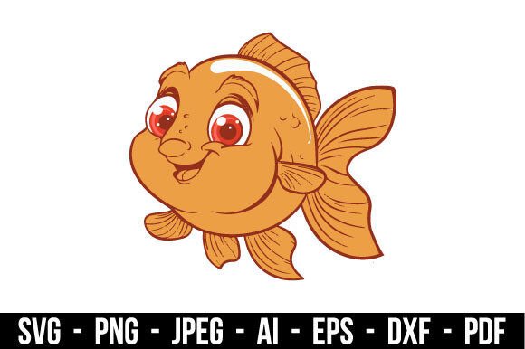 Decorative Golden Fish Graphics for Local Business Branding