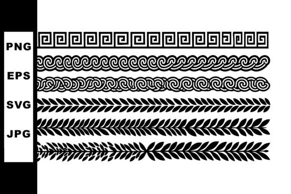 Decorative Greek Style Ornamental Border: Graphics & Illustrations