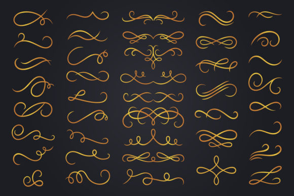 Decorative Ornamental Swirls: Graphics & Illustrations for Sellers