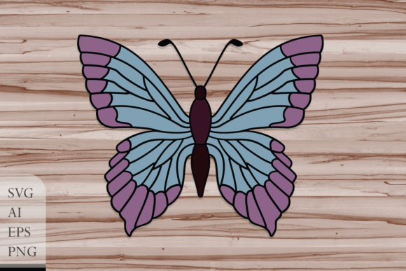 Decorative Stained Glass Butterfly Graphics