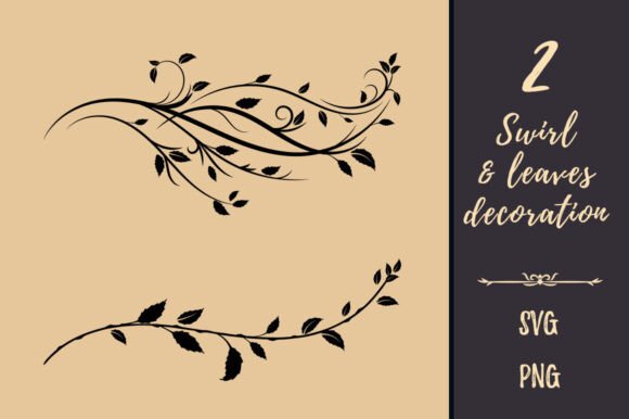 Decorative Swirls and Leaves: Hand-Drawn Graphics & Illustrations