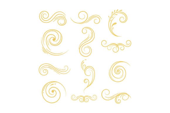Elegant Decorative Swirls and Flourishes: Premium Graphics & Illustrations