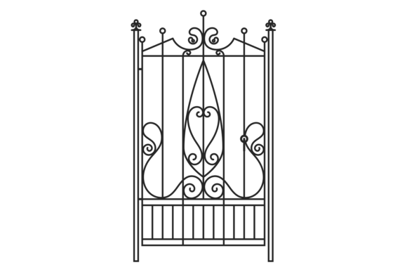 Fence Railing Decorative Ornament Graphics for Handmade Creators