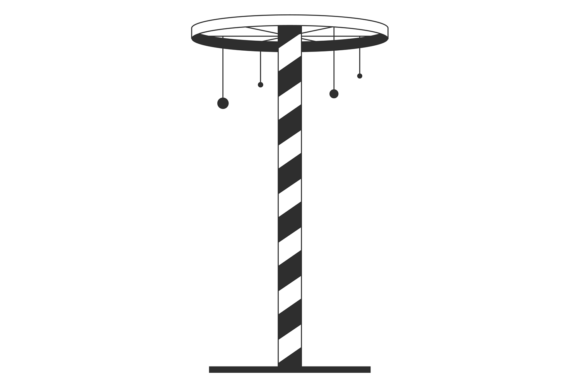 Festival Pole Black Icon Graphics for Digital Sellers