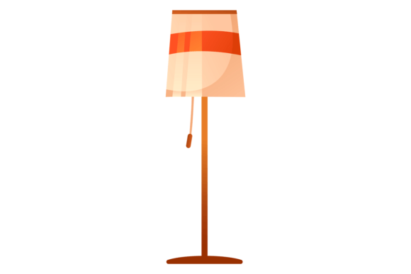 Floor Lamp Cartoon Icon for Modern Branding