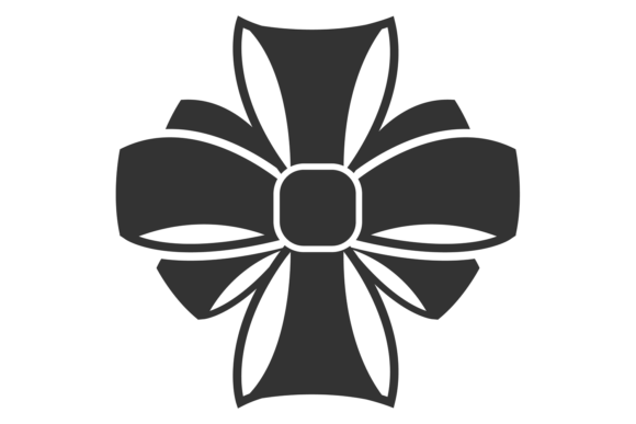Gift Ribbon Knot Black Icon Enhances Editorial Design