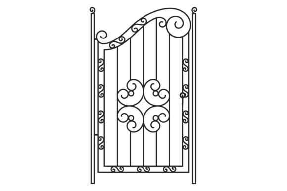 Ornate Iron Door for Branding and Design