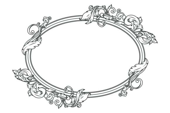 Oval Filigree Border: Vintage Graphics & Illustrations