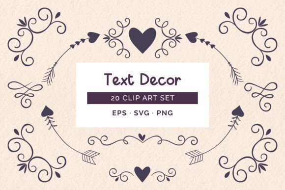 Valentine Day Decorative Set: Graphics & Illustrations for Handmade Crafters