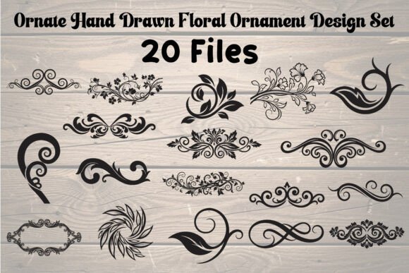 Vintage Decorative Swirls Flourishes: Graphics & Illustrations for Sellers