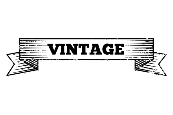 Vintage Ribbon Banner Flag Graphics & Illustrations